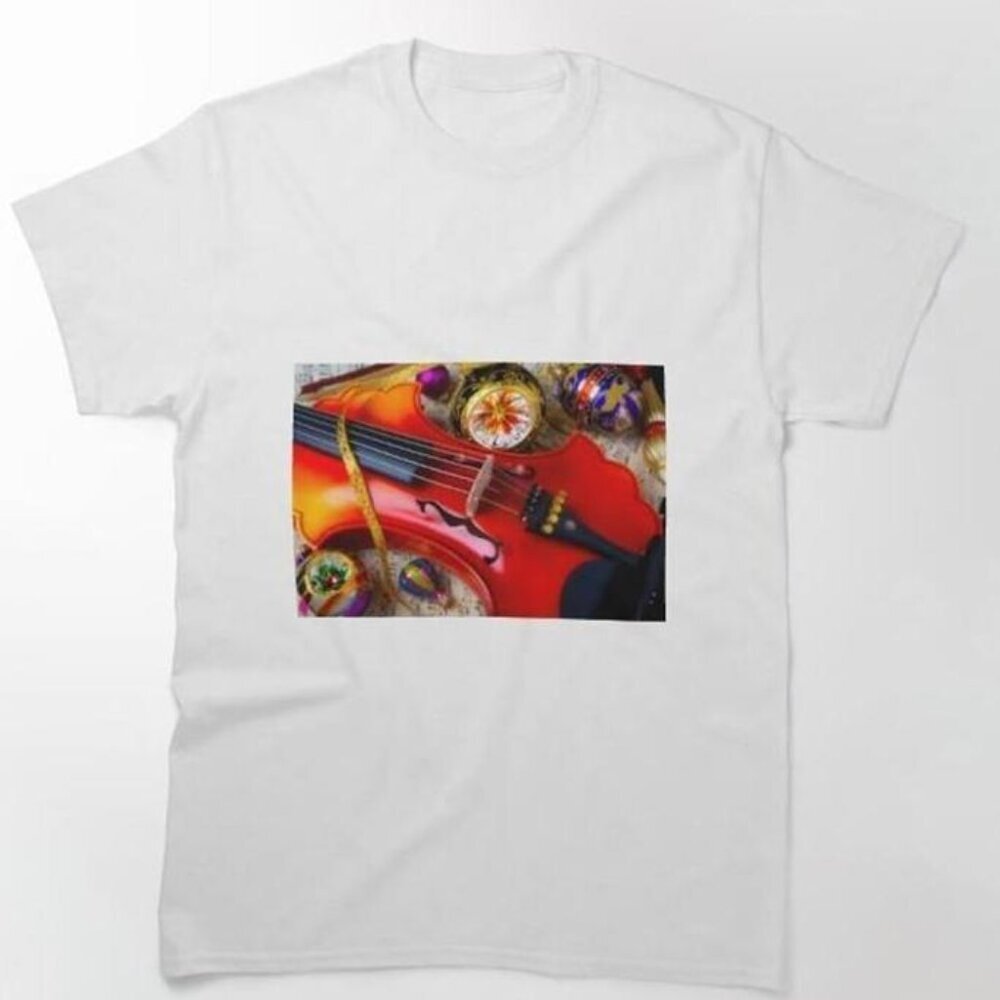 Baroque Violin Christmas Ornaments 2025 Music Holiday Fan T-Shirt 73
